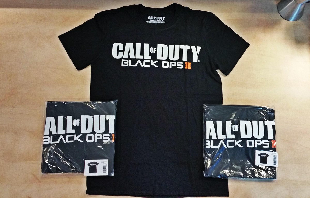 CallofDutyFR's tweet image. A l’occasion de l’E3, RT &amp;amp; Follow pour tenter de remporter l’un de ces 3 t-shirts #BlackOps3