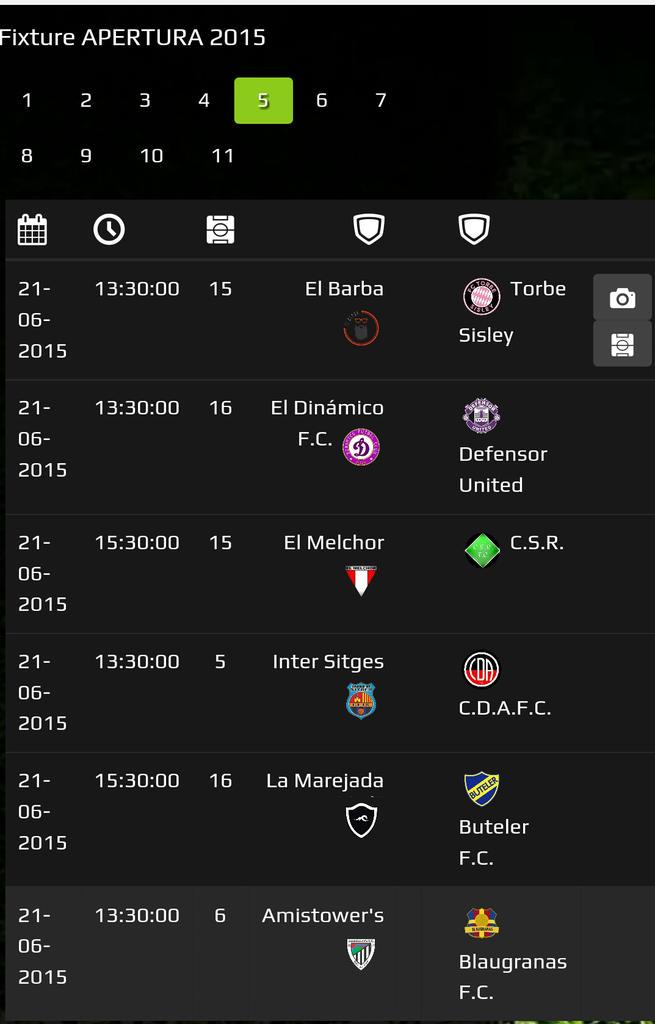 Horarios y canchas confirmadas para que se juegue la 5ta fecha del apertura en <a href="/Ligamvdmas/">Liga MVD+</a> 
#lacrema 
#vamoo