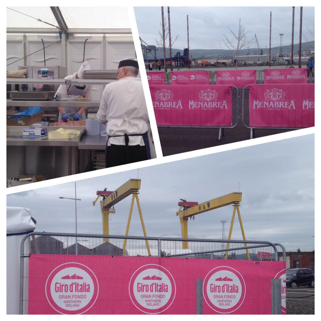 TonyO_Neill's tweet photo. @Fitzerscatering have everything under control @TitanicBelfast ready for @GfgiroNi post pasta party Sunday!!!! http://t.co/PYamiXfM37