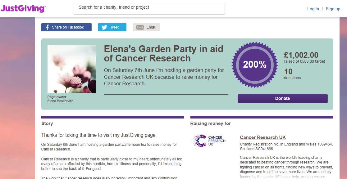 HamptonsWinch's tweet photo. We've just hit the £1000 mark for our fundraiser for Cancer Research!! http://t.co/kd6SAVkR6m