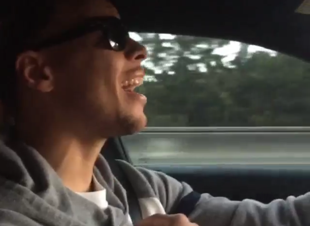 HuffPostSports's tweet photo. Steph Curry singing Phil Collins while driving is the only thing you'll need today http://t.co/KePd4KD6Ko http://t.co/F51iLYK1fX