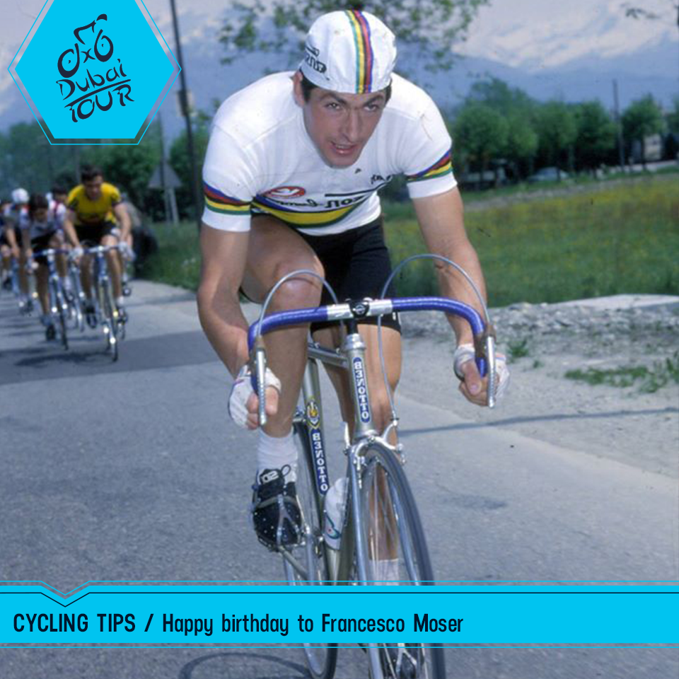 Happy birthday to Francesco Moser! A great champion from the past who keeps inspiring us today. 
