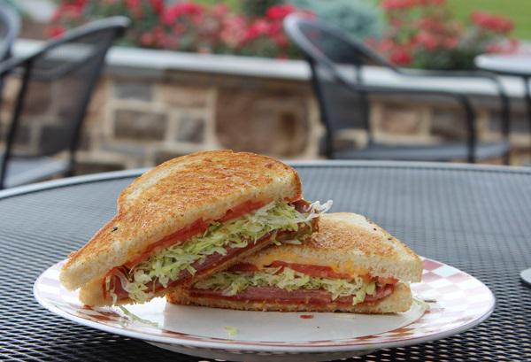 SeptemberFarm's tweet photo. Introducing the "Gussie!" The Italian hoagie made into toasted cheese sandwich. Named after the family name "August!" http://t.co/CrrtaCiHxS