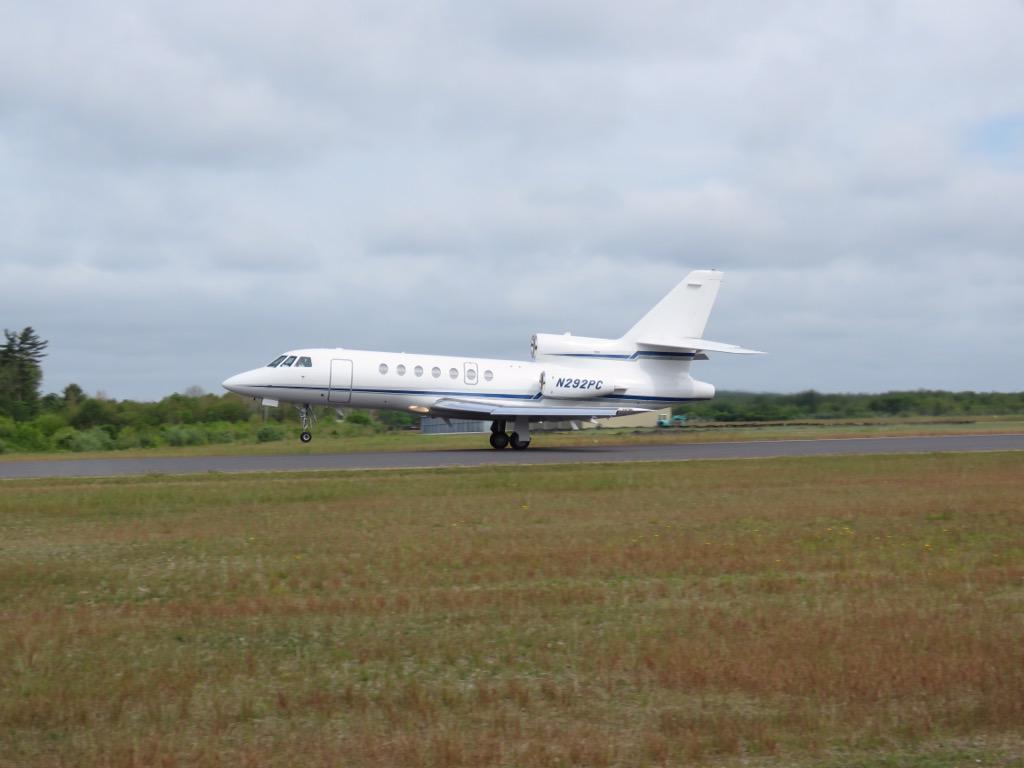 The based Falcon 50 jet is on its way this morning!