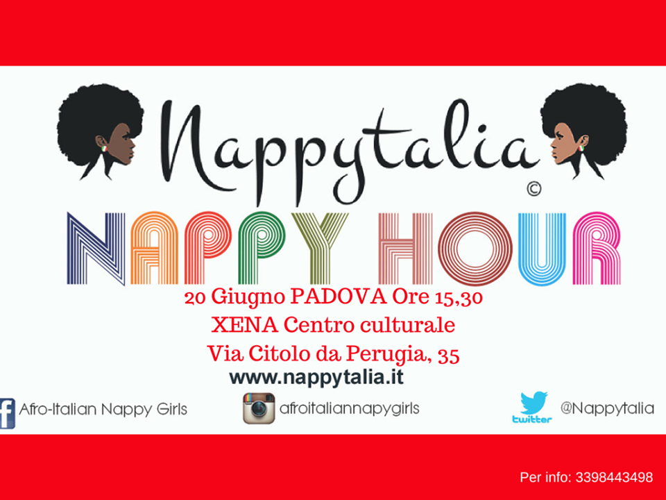 xenapadova's tweet photo. Domani Xena ospita le Afro-Italian Nappy Girls per parlare di identità e capelli Afro.
#BeNappy http://t.co/ErFgwFHB7S