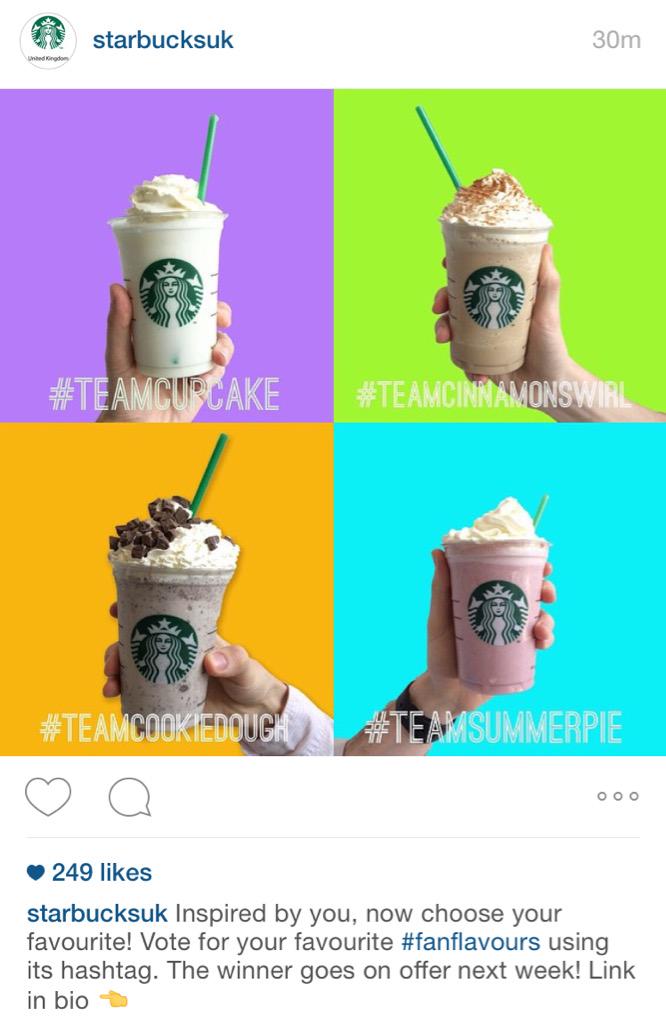 StarbucksSLAND's tweet photo. Vote vote vote! #FanFlavours http://t.co/fJykxHHYnk