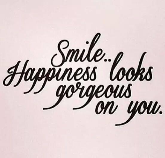 Happiness looks gorgeous on you.