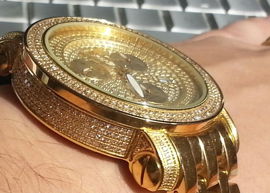 10k gold 3'75 carats real diamond...muñeca iced up bix HUSTLE IBERIA jou!!!