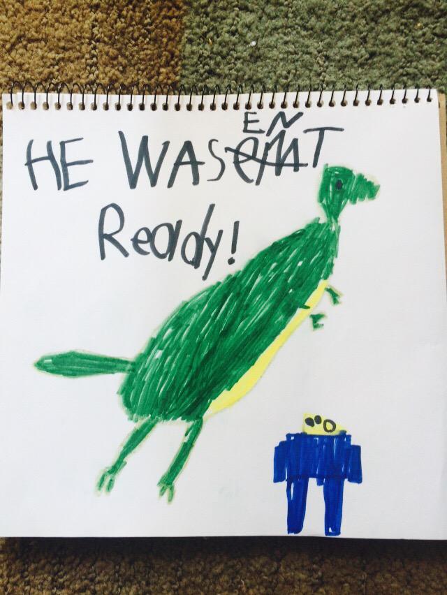 MandaRaeMunoz's tweet photo. @iBallisticSquid @AshDubh My son Xavier drew this for you both. We all ❤️ #BongoIsland He wasn't ready!!!! http://t.co/RxzLtcha5c