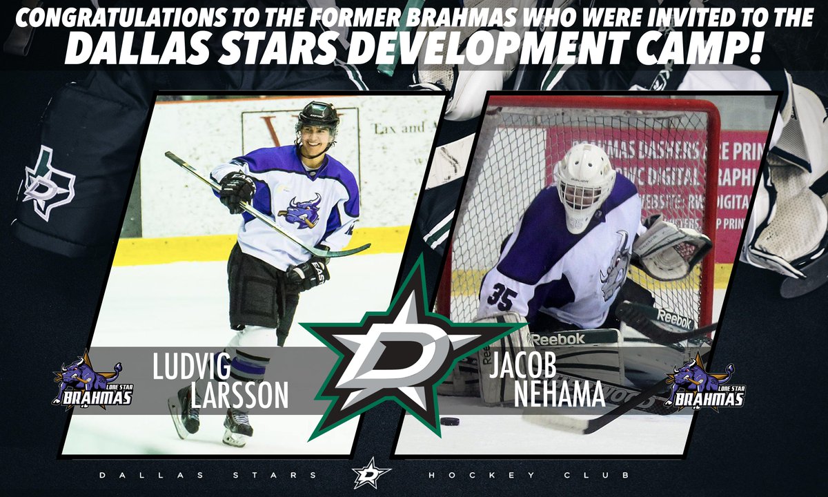 LoneStarBrahmas's tweet photo. BREAKING: Brahmas alumni @Ludvig33 &amp; @NehamaLlama invited to @DallasStars Development Camp http://t.co/bwbnh3qkef http://t.co/ueuAI61ayM