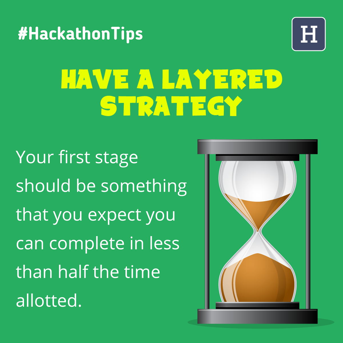 HackerEarth's tweet photo. #HackathonTip 1: Plan well before you start! #Programmers #CodingChallenges #Hackathon http://t.co/N6zlhuBfWS