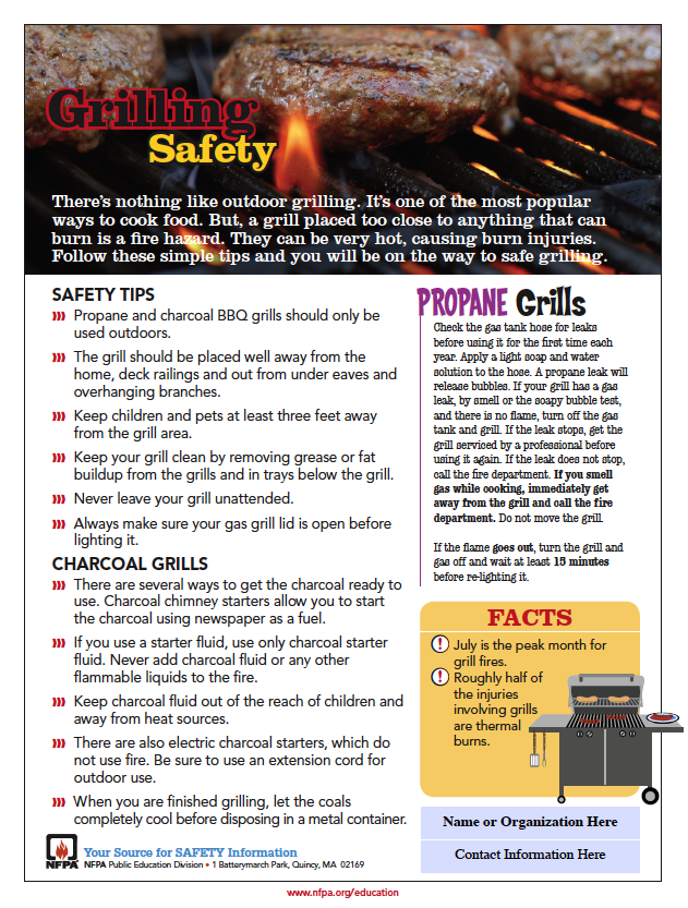 It's that time of year, don't forget to enjoy your weekend barbecues safely!