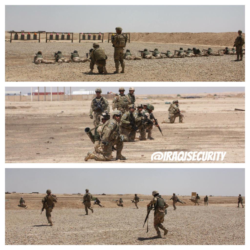 تدريبات الجيش العراقي الجديده على يد المستشارين الامريكان  CH43YzSWcAAs7-2