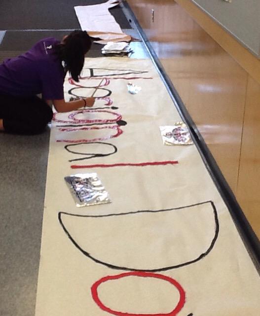 SurreyCentre's tweet photo. Last minute touches with backdrops for Aboriginal Day Celebrations. #sd36learn http://t.co/VQXD9hxFm4