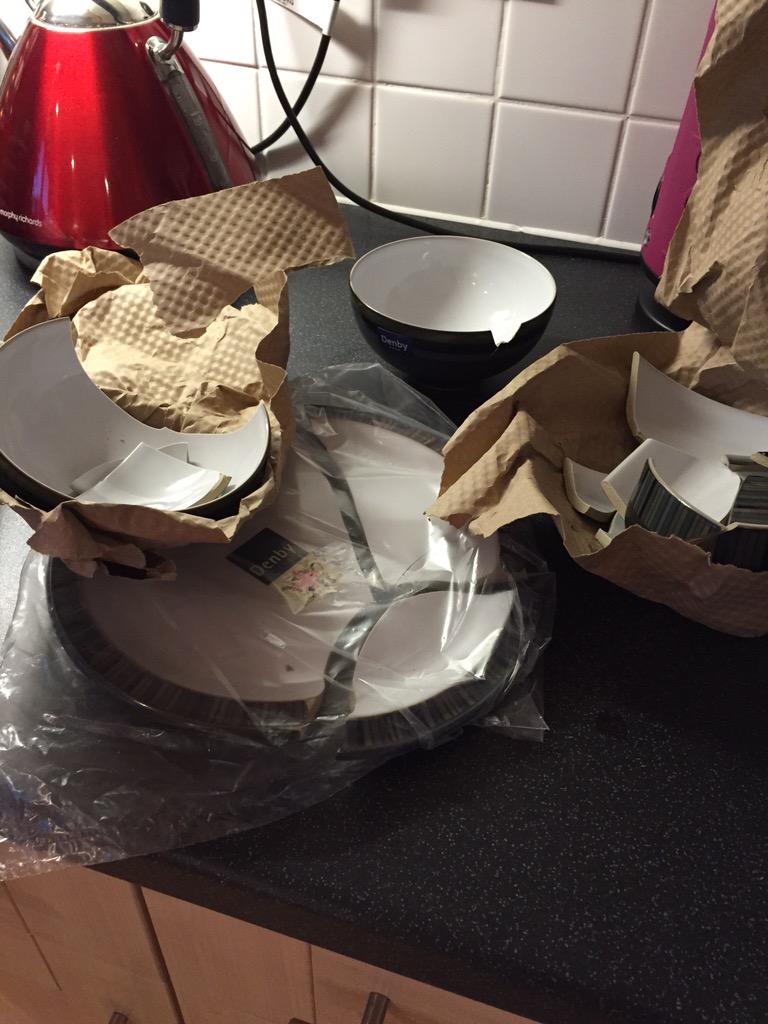 ejb909's tweet image. @johnlewisretail click and collect seems to have been packed Greek style. #backtothestore