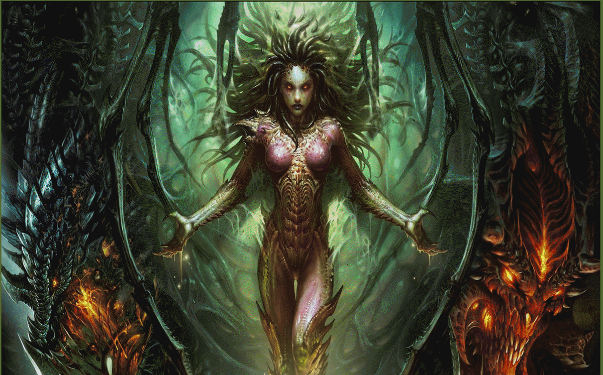 saythorlar's tweet photo. Minecraft WR! 1.128.960 blocks, biggest pixel art on this planet! 23½ weeks to build! Deathwing, Kerrigan, Diablo! http://t.co/kibopcrzT1