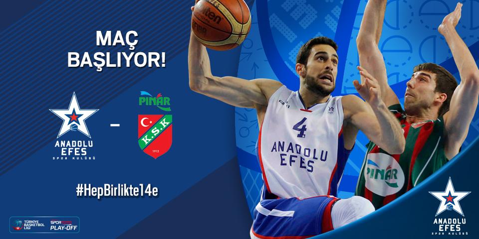 Karşıyaka ile oynayacağımız @trbasketbolligi playoff final serisi beşinci maçı @LigTV 3’te başlıyor! #HepBirlikte14e