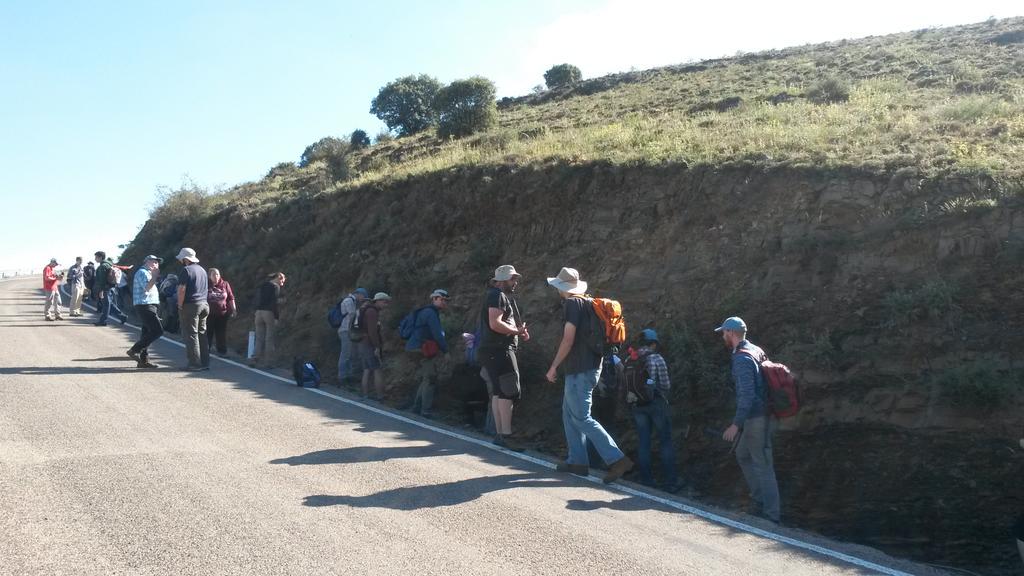 ZBelalugosi's tweet photo. During 2nd fieltrip of #PEP2015, participants visited Ordovician, Silurian &amp; Devonian outcrops in the Iberian chains http://t.co/3IrVLPo2zD