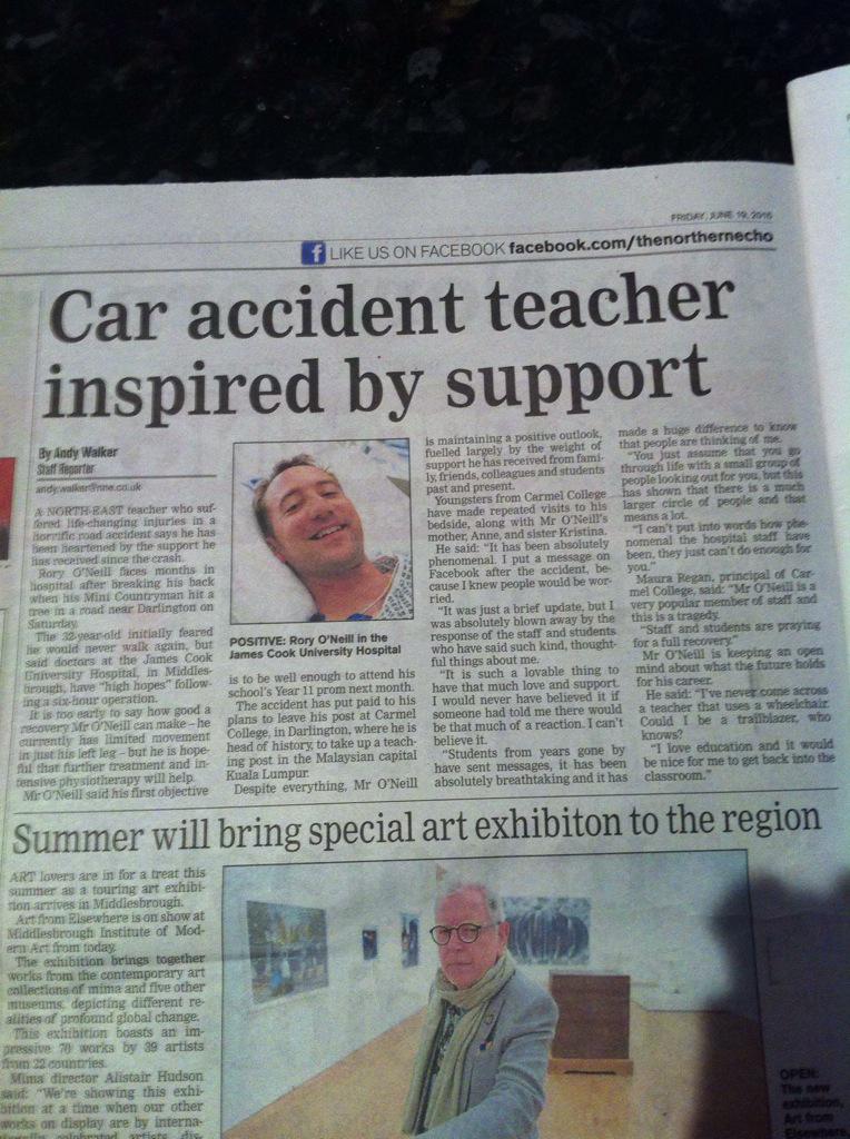 Bobby__Humphrey's tweet photo. Page 2 of the northern echo http://t.co/nHUuvmtsxU