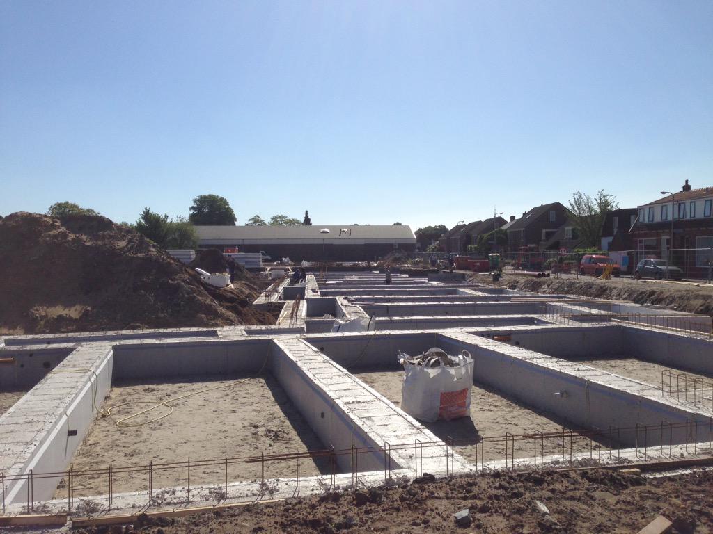 Fase 1 gereed bij de 52app in Delden, aankomende weken zullen we het leidingwerk aanleggen op de verdiepingsvloeren
