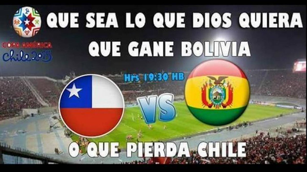 Imperdibles! Los memes de Bolivia previo al partido ante la Roja → [MIN A  MIN] ⚽ http://t.co/ZVgo1mHxlj #chile2015, image size:1200x673