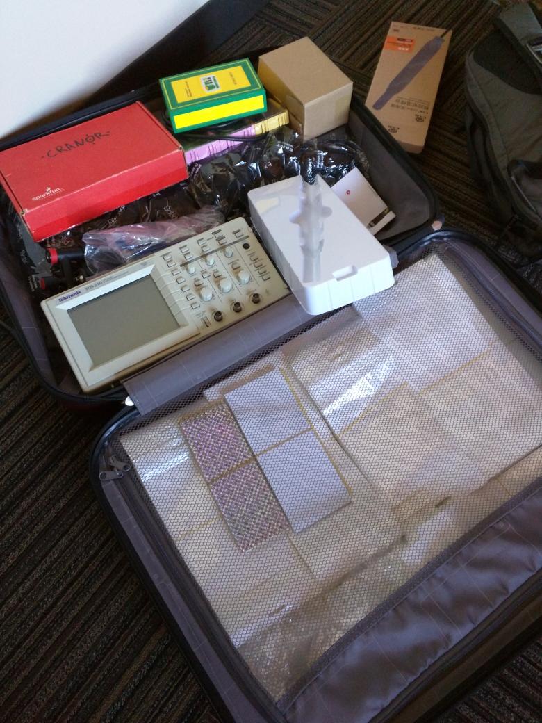 JonBruner's tweet image. .@davidcranor travels with an oscilloscope #SolidCon