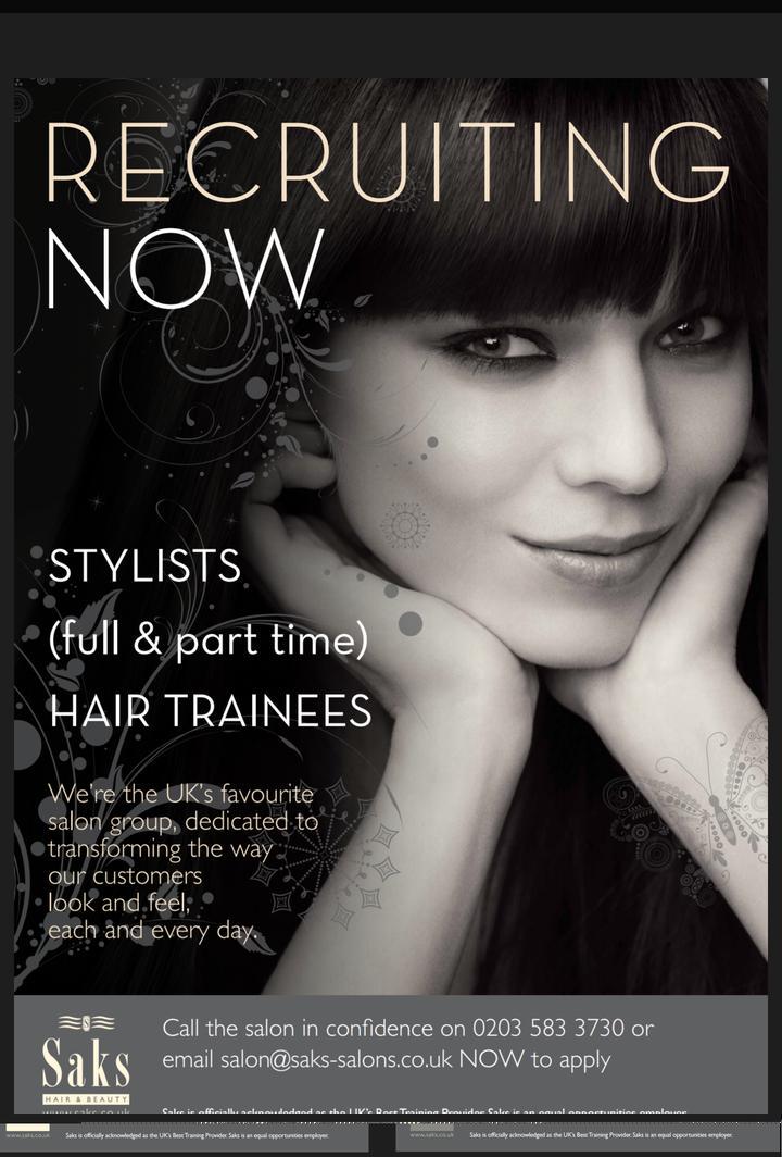 Saks Crouch End On Twitter Calling All Hairstylists We Are