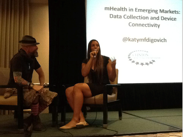 Bill_ReelDx's tweet photo. Our @nickreeldx hosting fireside chat with @katymfdigovich from @ClintonHealth at #chsd15 #hcdisruption #pinksocks http://t.co/5I3lEyXN3t