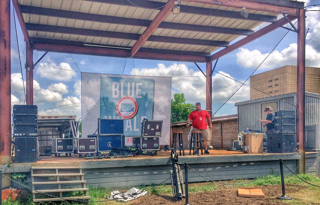 IntegrityLAVS's tweet photo. Beautiful day in downtown Tulsa!
Getting ready for @bluewhalecomedy at the @FurShopTulsa stage!
#BWCF2015 #TulsaAudio http://t.co/QKGtVPglW0