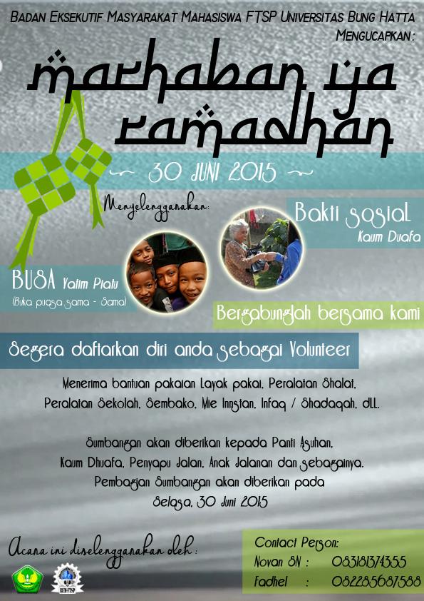 Marhaban Ya Ramadhan. Pada Bulan Suci kali ini kami berniat untuk membantu saudara kita yang membutuhkan bantuan.