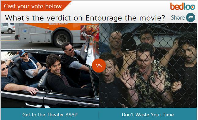 bedloo's tweet image. What's the verdict on #Entourage? Vote at bedloo.com/bedloo.