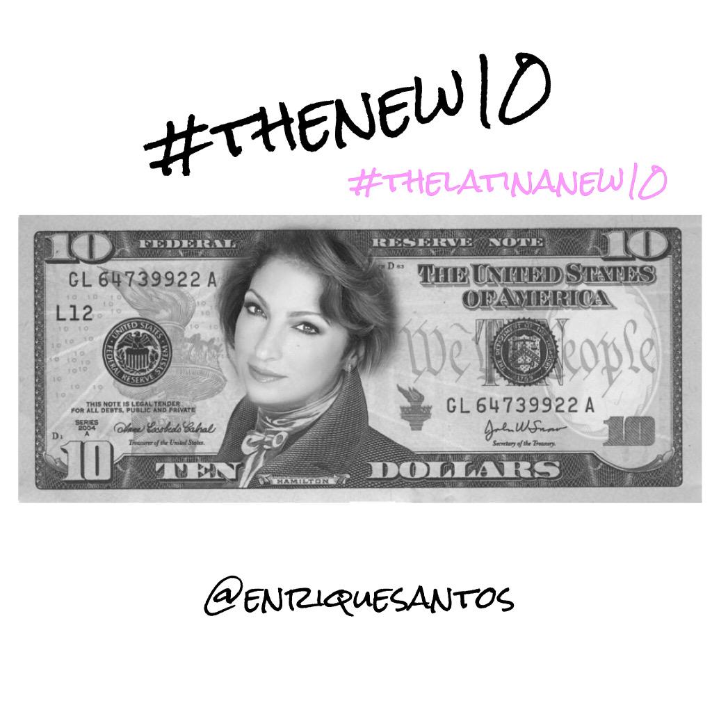 enriquesantos's tweet photo. Para el nuevo billete de $10 también propongo: @GloriaEstefan #TheNew10 #TheLatinaNew10 http://t.co/E6dV5WNwWu