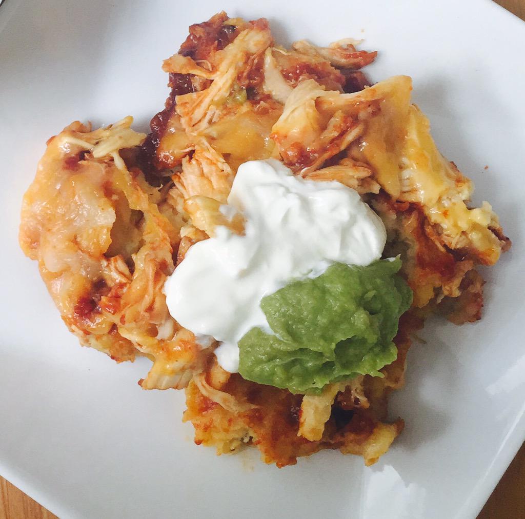 DeterminedWWMom's tweet image. Delicious dinner: @Cooking_Light Chicken Tamale Casserole #weightwatchers #9pp