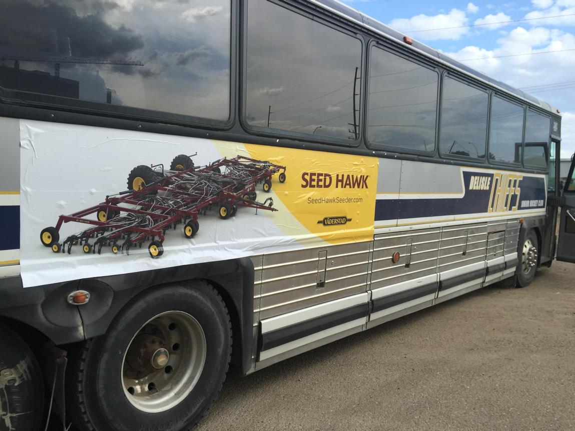 Thank you seed hawk for great hospitality at farm progress show in Brandt centre!!  Heading home on new bus.