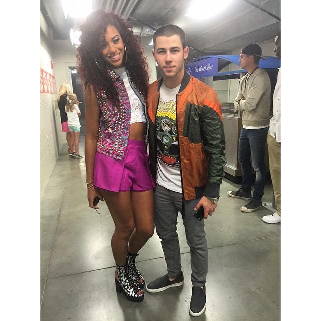 jbrosnews's tweet photo. rockstarr_diva: @natalielarose &amp; @nickjonas before the #WZPLBirthdayBash shut down! #IMGRecords #AroundTheWorld 🌎 http://t.co/HFq0YVwgCG