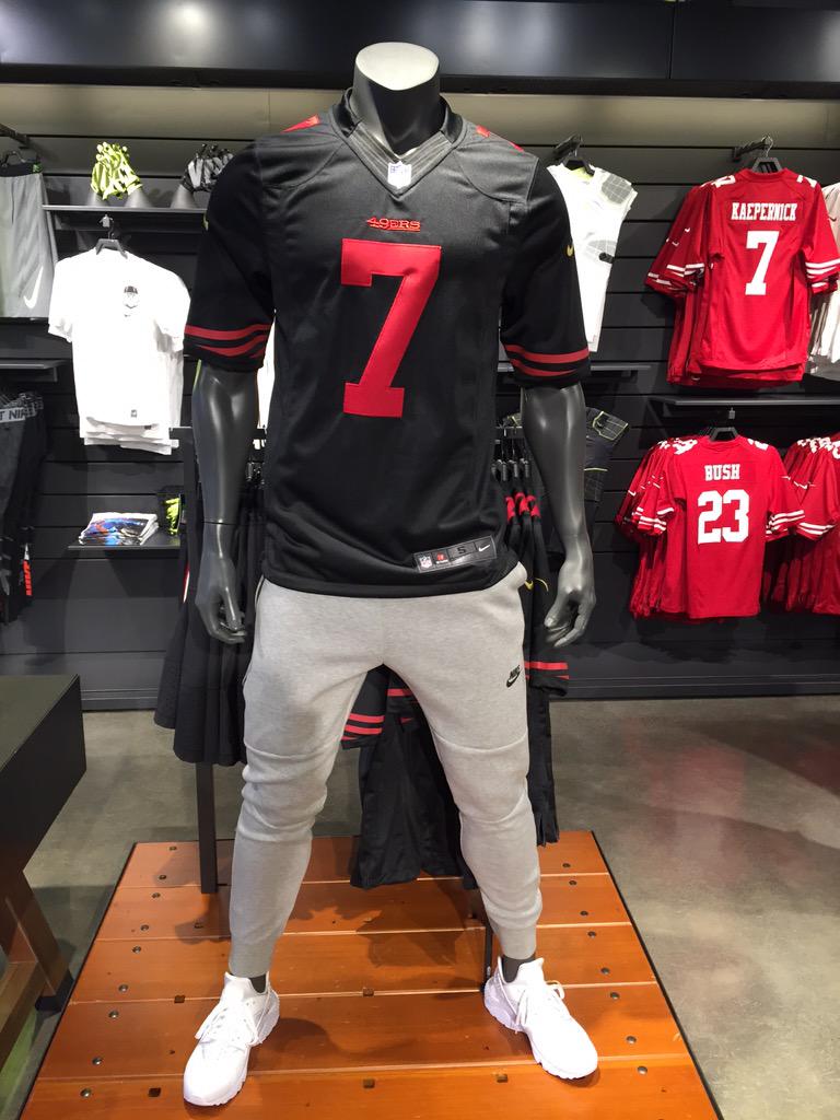 49ers red and black jerseys