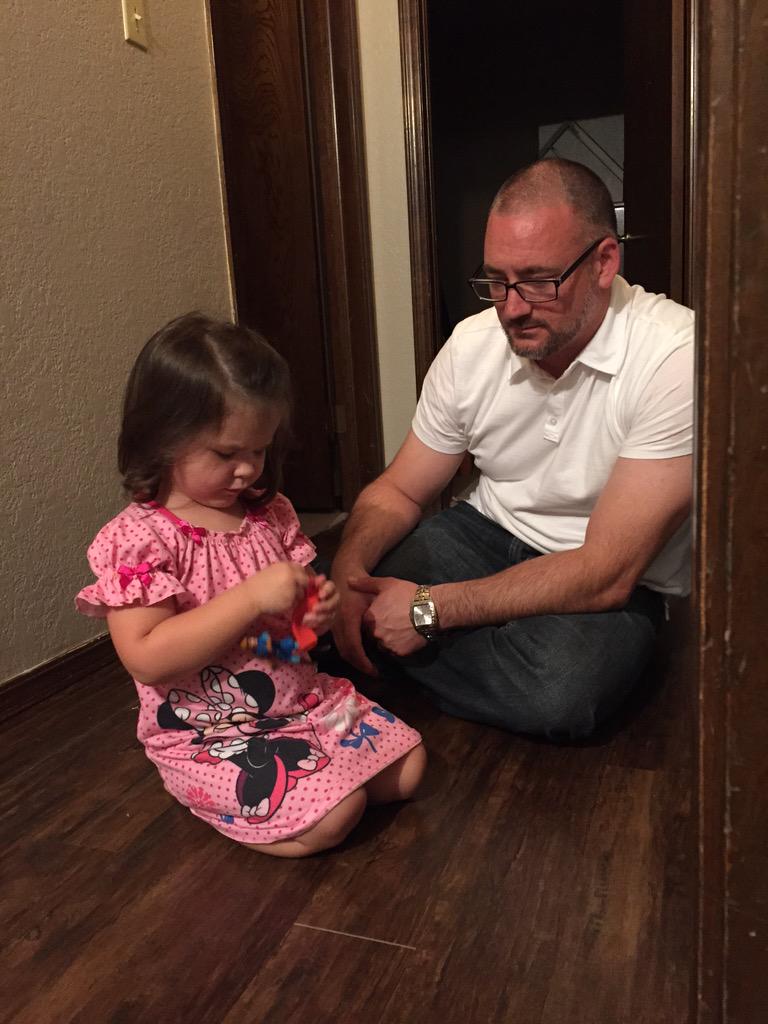 Amandacarlile's tweet photo. 10pm therapy sessions in the hallway with daddy @brockcarlile #CPR #learnit http://t.co/HSQaxea2ka