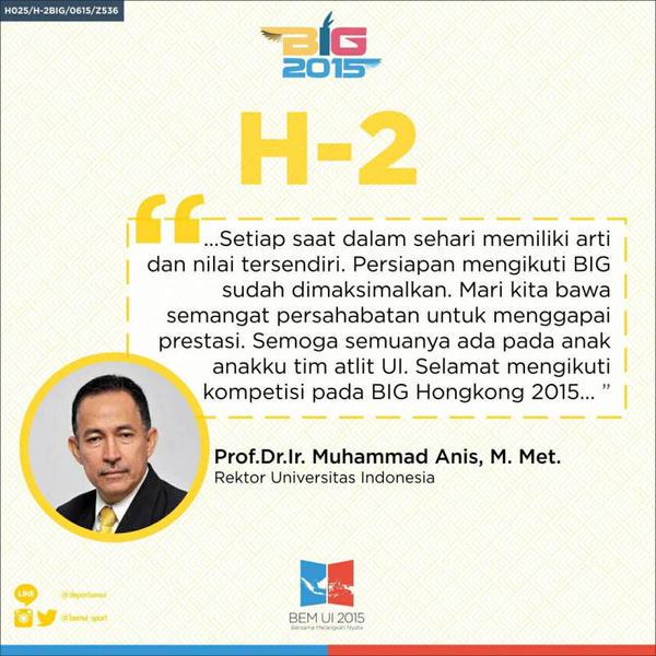 Please RT to Support UI's athletes in The26th Biennial Intervarsity Games at The HKUniv. #KebanggaanUI #UIToB1G