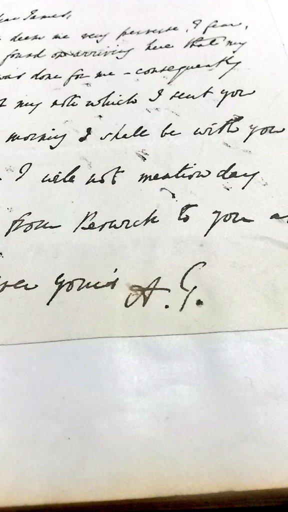 elementaladam's tweet photo. Reading letters by Thomas Carlyle, Letitia Elizabeth Landon &amp; Alfred Tennyson this morning. No big. #ArchiveSaturday http://t.co/A4SuQRUATL