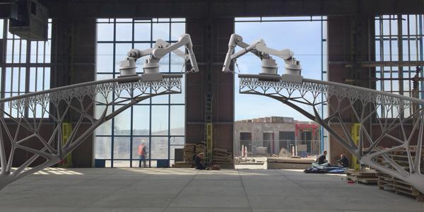 BusinessInsider's tweet photo. Robots are going to build a 3D-printed bridge over the Amsterdam Canal http://t.co/eM9SKsZDWy http://t.co/G90dDRtYz0