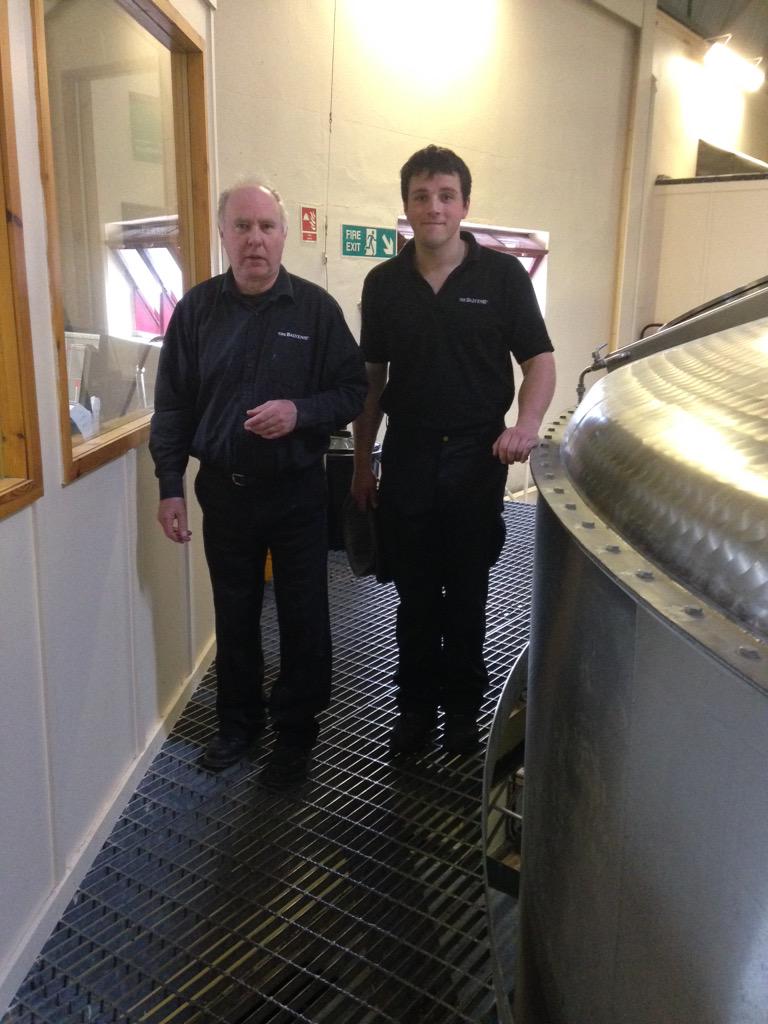 Mashman &amp; Maltman. Jim passes on his experiences to Matthew, keeping our traditional distillery methods secure.