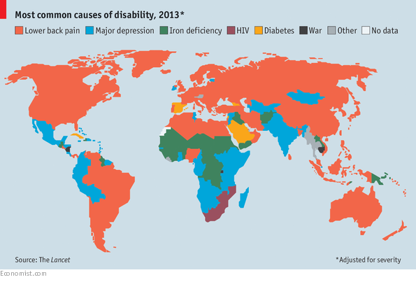 TheEconomist's tweet photo. What is the most common cause of disability in your country? http://t.co/eIkVIt0t4P http://t.co/vZUUNqCD8I