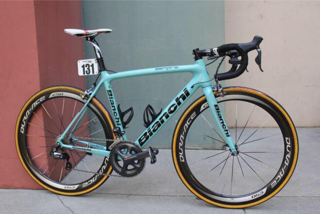 Cycling_Porn's tweet photo. Gorgeous @BianchiOfficial #SemprePro ridden by @ericaallar. With @ShimanoROAD spec. #CyclingPorn http://t.co/rHLrGBgIBf