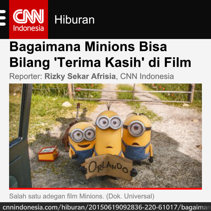 INDONESIAinLOVE's tweet photo. Film Baru! MINION bilang :Terima Kasih, Kemari dan Paduka Raja http://t.co/y66hzXyr7g
