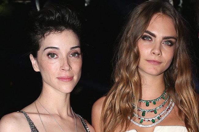 billboard's tweet photo. Cara Delevingne opened up about dating St. Vincent in her "Vogue" cover story: http://t.co/thNa9wqXSo http://t.co/oJOtEFEUWY
