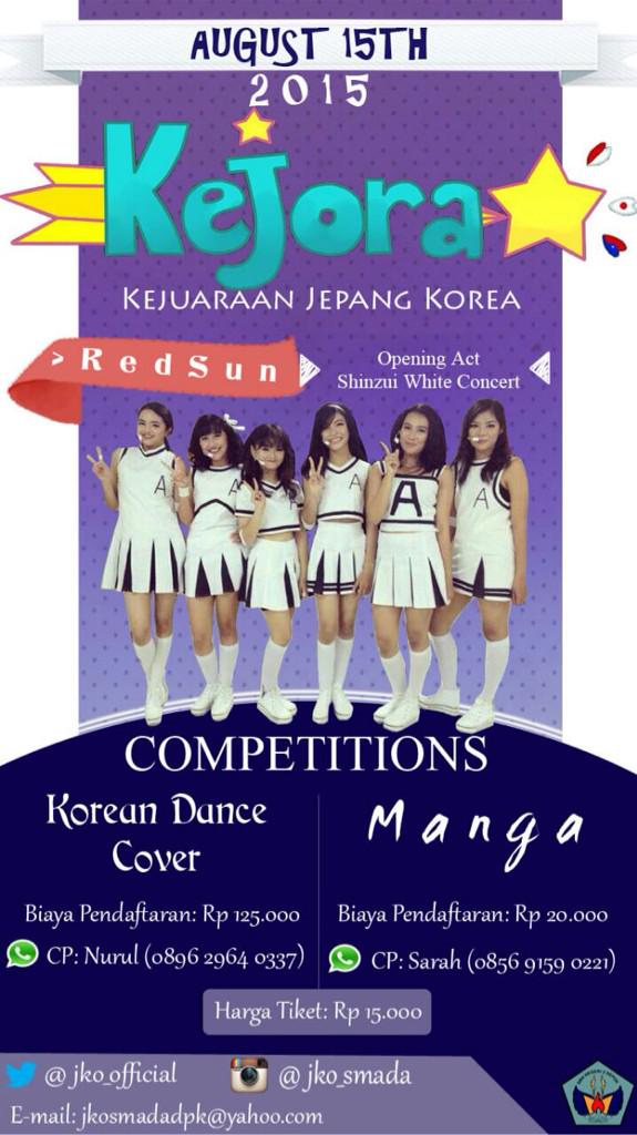 [RT] DC &amp; Manga Competition at SMAN 2 Depok, 15 Agustus 2015. KUOTA TERBATAS. More info? <a href="/jko_official/">Jepang Korea SMADA</a>