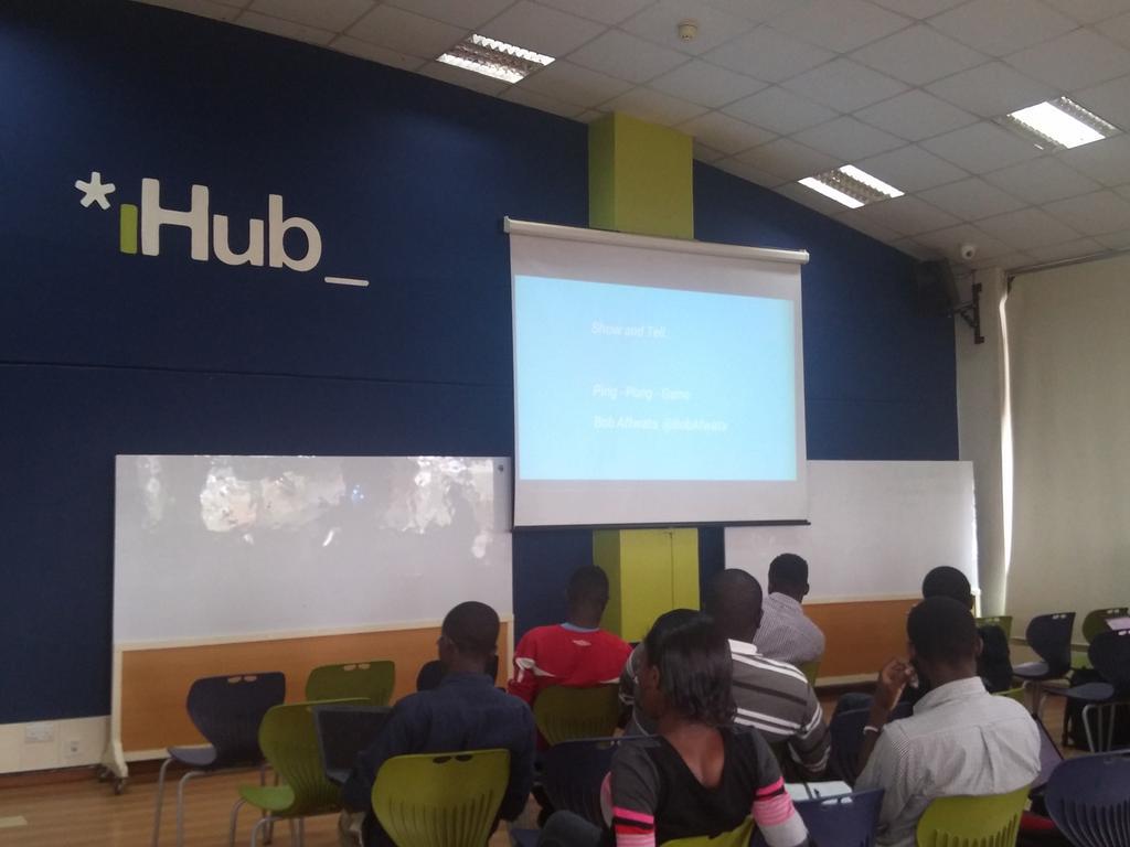 It's time for show and tell by Bob from MKU #gdg #ioRecapNairobi