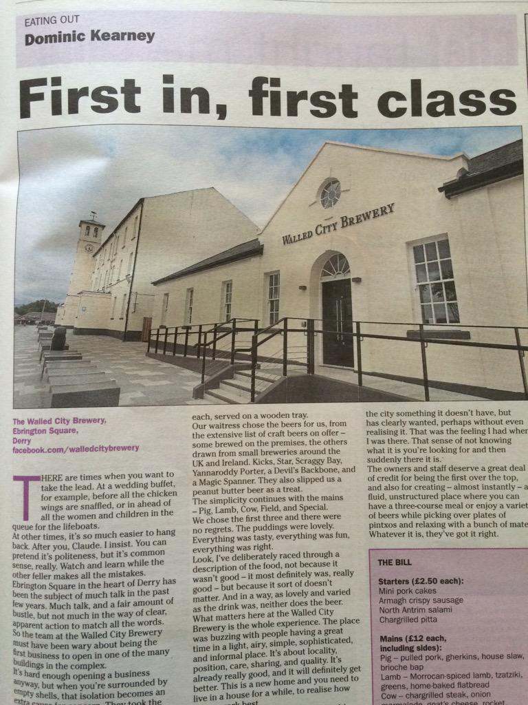 My review of <a href="/walledcitybrew/">#CraftBeer 🍻🤘</a> in today's <a href="/irish_news/">The Irish News</a>: