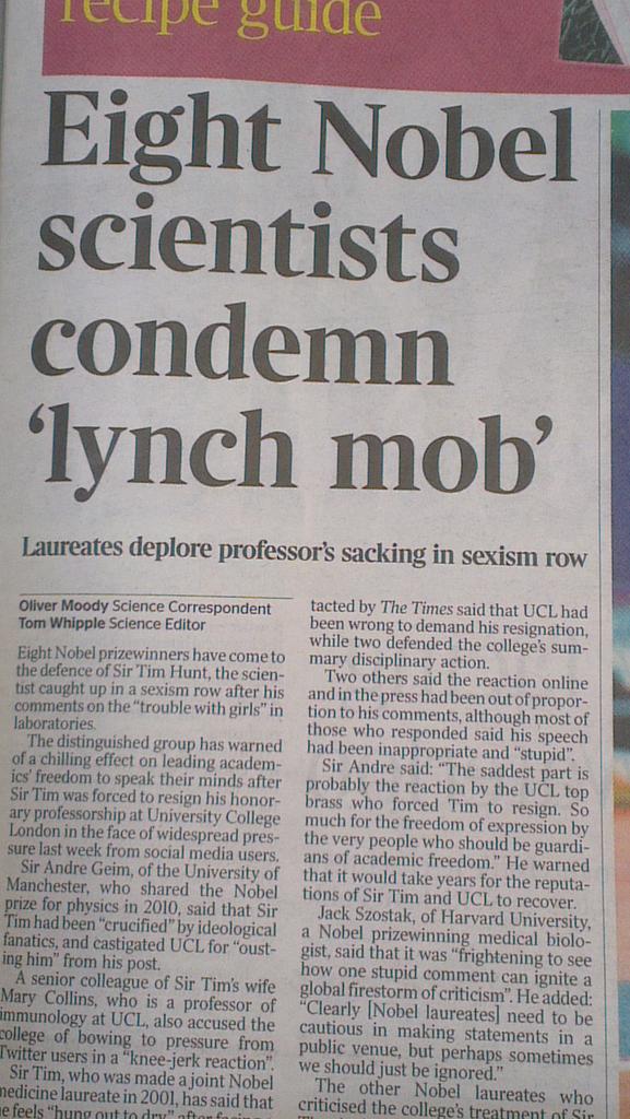 NotAnandamide's tweet image. PROTIP: Scientists only have authority when speaking on their field. Inc Nobel laureates. Otherwise they're 'people'