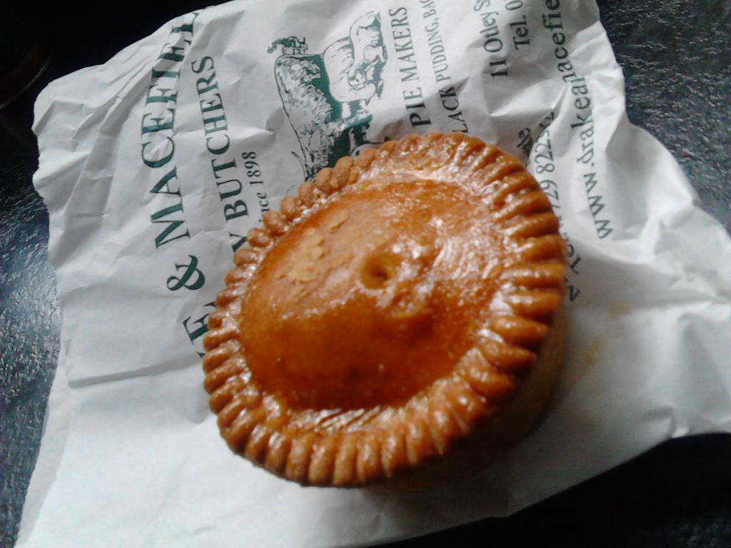 Nothing as good as a warm <a href="/dmbutchers/">Drake and Macefield</a> pork pie on a Saturday morning.